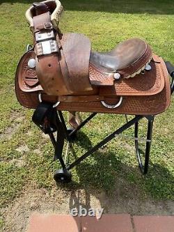 Rocking R Saddlery Western Roping Saddle 16 Seat EUC