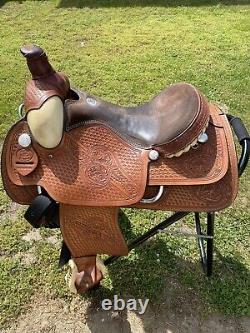 Rocking R Saddlery Western Roping Saddle 16 Seat EUC