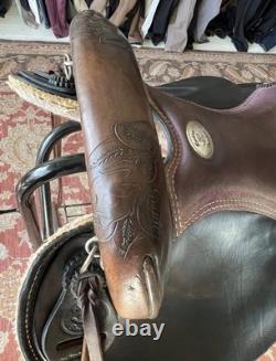 Rocking R Western Saddle Endurance Series 18 Seat 6 Gullet