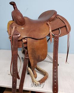 Rocking T Saddles 15.5 Brown Leather Horse Saddle