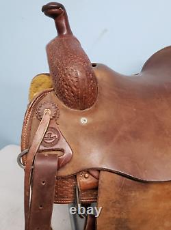 Rocking T Saddles 15.5 Brown Leather Horse Saddle