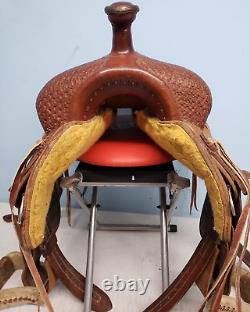 Rocking T Saddles 15.5 Brown Leather Horse Saddle