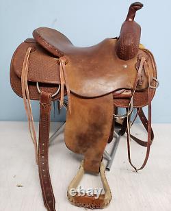 Rocking T Saddles 15.5 Brown Leather Horse Saddle