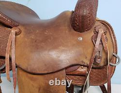 Rocking T Saddles 15.5 Brown Leather Horse Saddle