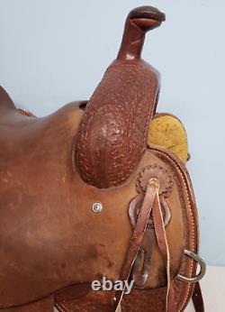 Rocking T Saddles 15.5 Brown Leather Horse Saddle