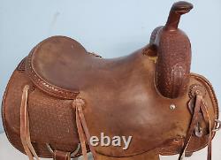 Rocking T Saddles 15.5 Brown Leather Horse Saddle