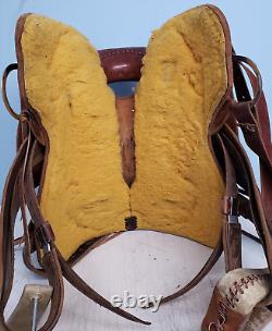 Rocking T Saddles 15.5 Brown Leather Horse Saddle