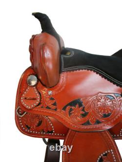 Rodeo Western Saddle Barrel Racing Horse Tooled Leather Used Tack 15 16 17 18