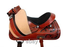 Rodeo Western Saddle Barrel Racing Horse Tooled Leather Used Tack 15 16 17 18