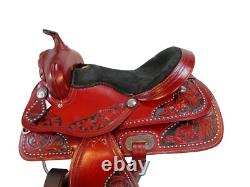 Rodeo Western Saddle Used Barrel Racing Trail Pleasure Leather Tack 15 16 17 18