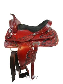 Rodeo Western Saddle Used Barrel Racing Trail Pleasure Leather Tack 15 16 17 18