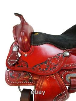 Rodeo Western Saddle Used Barrel Racing Trail Pleasure Leather Tack 15 16 17 18