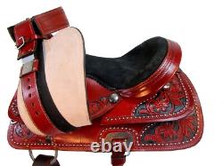 Rodeo Western Saddle Used Barrel Racing Trail Pleasure Leather Tack 15 16 17 18
