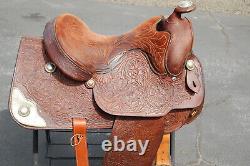 Roma Allen Western saddle 15 1/2 seat has nice silver