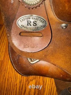 Roosevelt Sales RS-135 Brown Leather Western Saddle Horse Tack Equestrian Gear