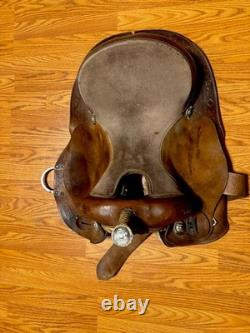 Roosevelt Sales RS-135 Brown Leather Western Saddle Horse Tack Equestrian Gear