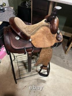 Roper Ranch Work Saddle Western Horse Tack 15 Inch FQHB Unbranded