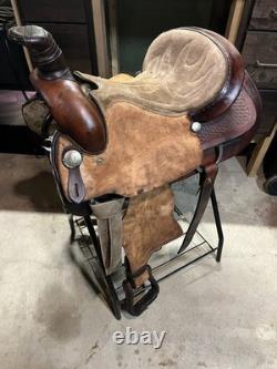 Roper Ranch Work Saddle Western Horse Tack 15 Inch FQHB Unbranded