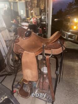 Roping & Ranch Work Saddle Wade Tree A Fork, Genuine Leather