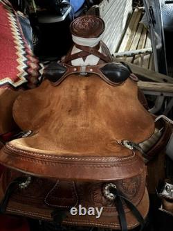 Roping & Ranch Work Saddle Wade Tree A Fork, Genuine Leather