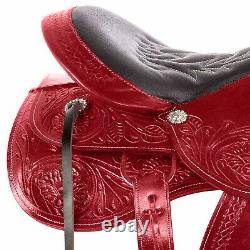 Roping Saddle Used Ranch Pleasure Tooled Leather Western Horse Tack Set 16 17