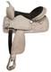 Rough Out Western Saddle With Silver Laced Rawhide Cantle Full Qh Bars 16 New