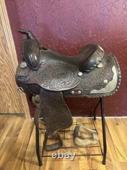 Royal King 15 Western Saddle, Brown Leather, Traditional, 9363