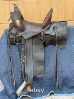S. C. Gallup Vintage Western Saddle 1890's High back Super RARE
