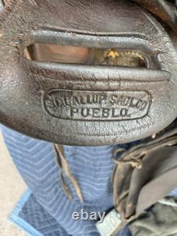 S. C. Gallup Vintage Western Saddle 1890's High back Super RARE