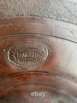 S. C. Gallup Vintage Western Saddle 1890's High back Super RARE