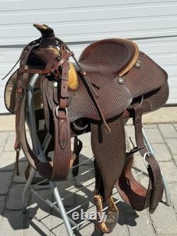 SIMCO 15.5 Western Roper Saddle with Headstall and Breast Collar