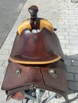 SIMCO 15.5 Western Roper Saddle with Headstall and Breast Collar