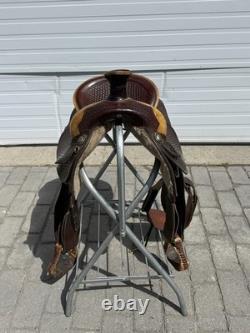 SIMCO 15.5 Western Roper Saddle with Headstall and Breast Collar