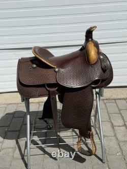 SIMCO 15.5 Western Roper Saddle with Headstall and Breast Collar