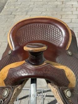 SIMCO 15.5 Western Roper Saddle with Headstall and Breast Collar