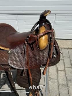 SIMCO 15.5 Western Roper Saddle with Headstall and Breast Collar