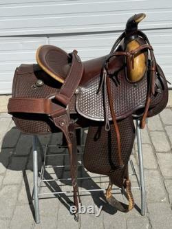 SIMCO 15.5 Western Roper Saddle with Headstall and Breast Collar