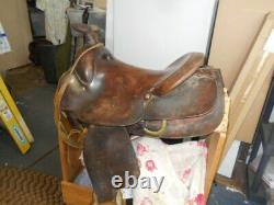 SIMCO Brown LEATHER Horse Saddle Long Cowboy Western