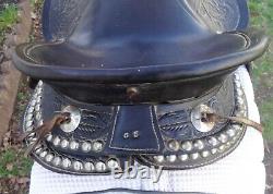 SIMCO Western Children's Black Saddle- 12 Seat -Silver Conchos & Accents-GREAT
