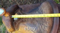 SIMCO Western Show / Parade Saddle- 15 -SILVER HEARTS- Tooled Design -STUNNING