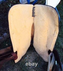 SIMCO Western Show / Parade Saddle- 15 -SILVER HEARTS- Tooled Design -STUNNING