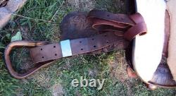 SIMCO Western Show / Parade Saddle- 15 -SILVER HEARTS- Tooled Design -STUNNING