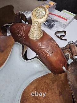 Saddle King Adult 15 Leather Western Saddle