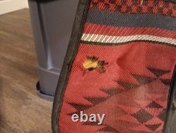 Saddle King Cordura Western Horse Saddle 16 Red Aztec Design. RARE VTG. SADDLE