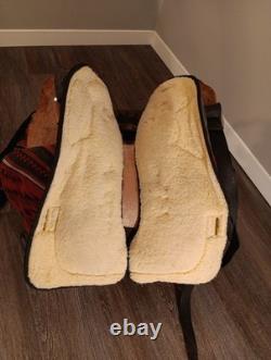 Saddle King Cordura Western Horse Saddle 16 Red Aztec Design. RARE VTG. SADDLE