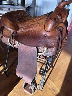 Saddle King Of Texas western saddle used Vintage