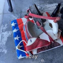 Saddle King Patriotic Saddle With Blanket And Stirrups