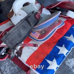 Saddle King Patriotic Saddle With Blanket And Stirrups