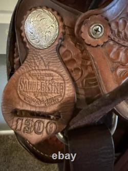 Saddle King of Texas 14 Inch Seat Lightweight Single Skirt Ralide Tree Saddle 7
