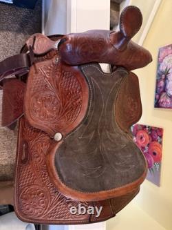 Saddle King of Texas 14 Inch Seat Lightweight Single Skirt Ralide Tree Saddle 7